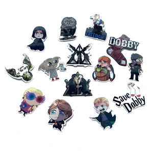 53pcs HP Character Potters Luna Luggage Sticker Harried Stickers Wizard  Cute Magic World Wizard Party