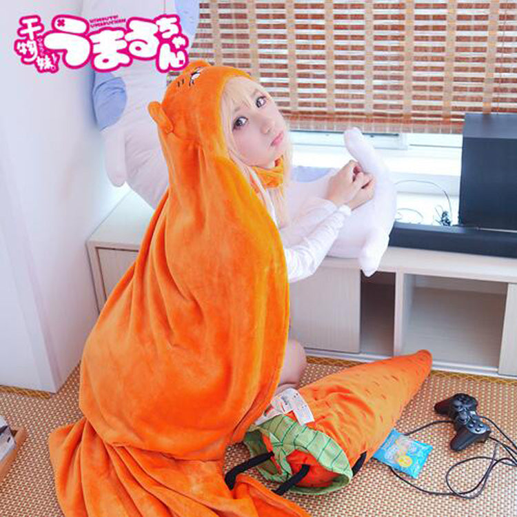 High Quality Himouto! Umaru-chan Cloak Anime Umaru Chan Doma Umaru Cosplay Costume Flannels Cloaks Blanket Soft Cap
