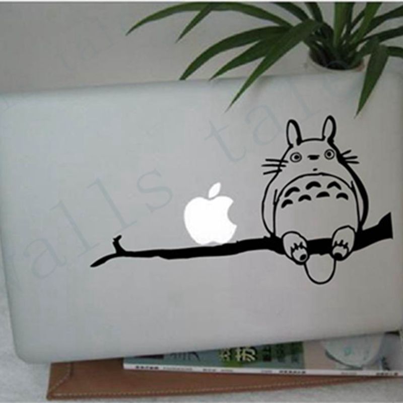 Totoro on Branch For Apple Macbook 13 Inch &11 Inch Vinyl Decal Laptop Sticker , Japanese Cartoon Anime Decals