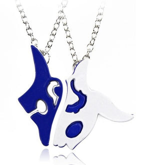 LOL Kindred the Eternal Hunters Necklace,Kindred Wolf and Lamb Mask Pendant,Silver Plated Necklace Jewelry