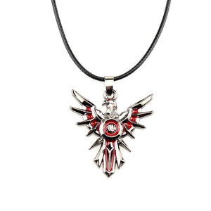 LOL Kindred the Eternal Hunters Necklace,Kindred Wolf and Lamb Mask Pendant,Silver Plated Necklace Jewelry