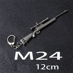 PUBG Weapon Model Keychain M4A1 AK47 98k Key Chain Rifle Model Accessories