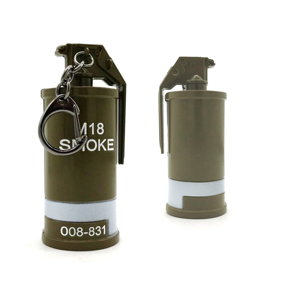 PUBG Smoke Bomb Model Zinc Alloy Keychain Toys for Game Keychains