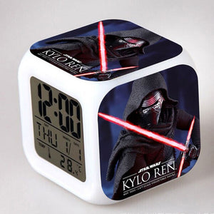Star Wars Movie figure Model LED Alarm Clock Colorful Flash Touch