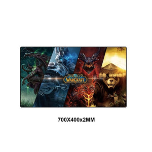 XL World of Warcraft Gaming Mouse Pad Large Customized Speed Rubber Desktop Notebook Mat 70x40cm